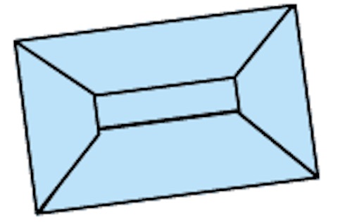 Sešpadsmitais origami aploksnes locīšanas solis.