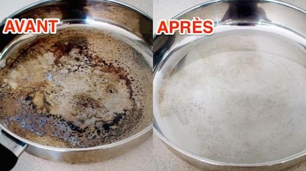 cómo limpiar la sartén quemada