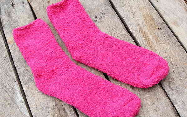 Use calcetines en lugar de toallitas más suaves