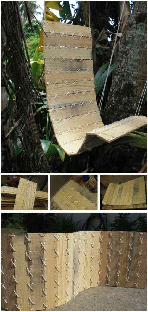 hacer una silla hamaca con una plataforma de madera