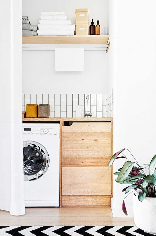 Un lavadero pequeño, original y minimalista