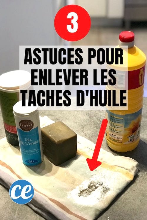 Marseillské mýdlo, mastek a zemina Sommières k odstranění olejových skvrn z látky