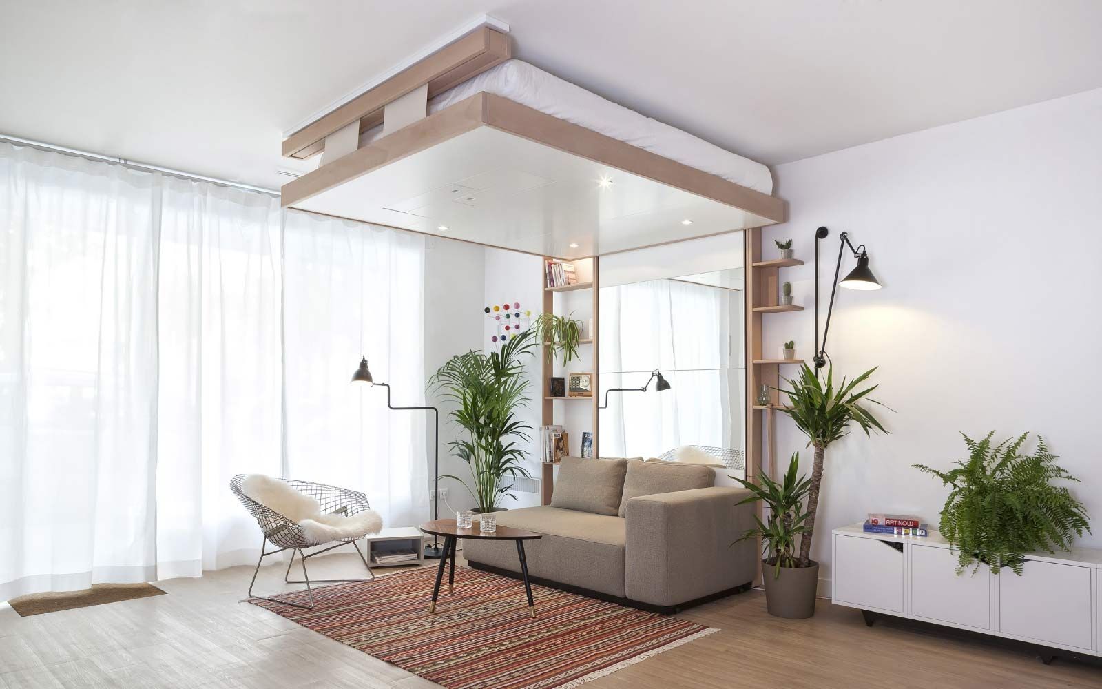 29 geniale ideeën om ruimte in uw appartement te besparen.