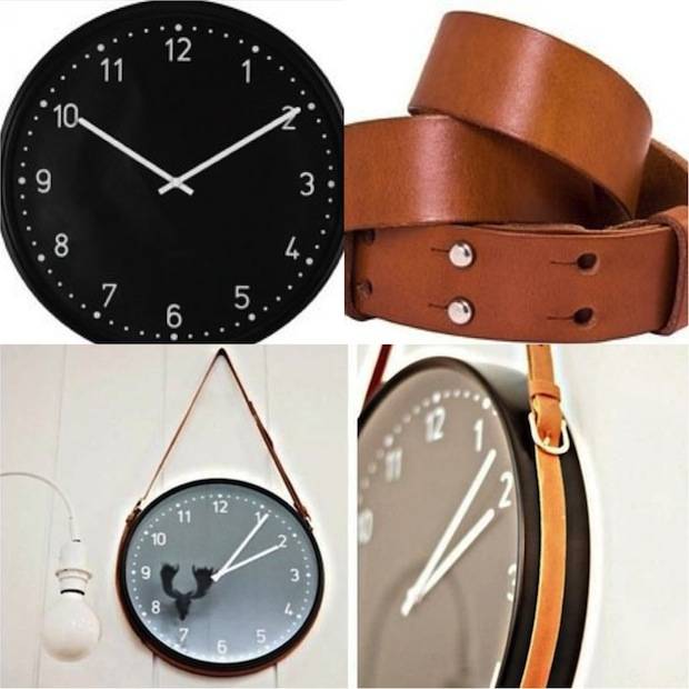 Penjar un rellotge ikea amb un cinturó de cuir