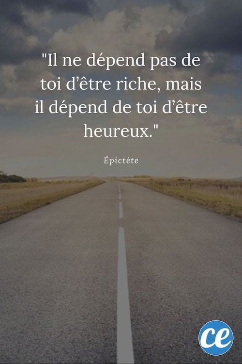 No depende de ti para ser rico, pero depende de ti para ser feliz.
