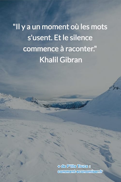 cita de Khalil Gibran sobre les virtuts del silenci