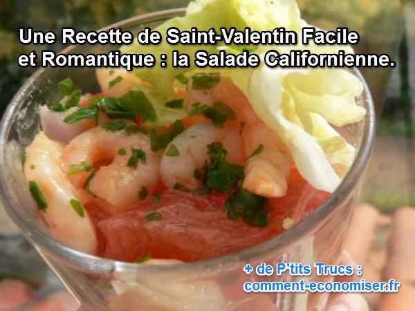 la receta fácil para el día de san valentín: ensalada californiana