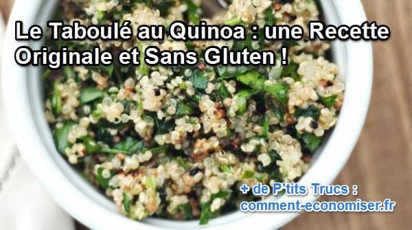 En tallerken tabbouleh med quinoa med urter