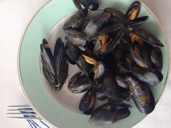 plate of classic marinière mussels