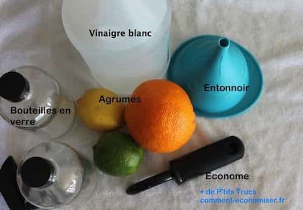 ingredientes para hacer vinagre aromatizado