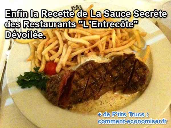 وصفة الصلصة السرية من مطاعم Entrecôte