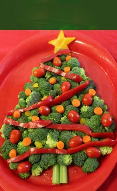 کرسمس aperitif کے لئے سبزی پکوان