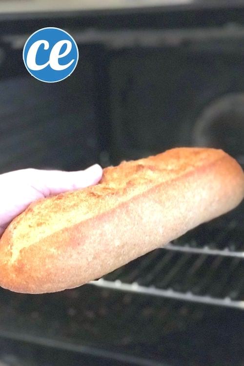 Oud brood zacht gemaakt uit de oven