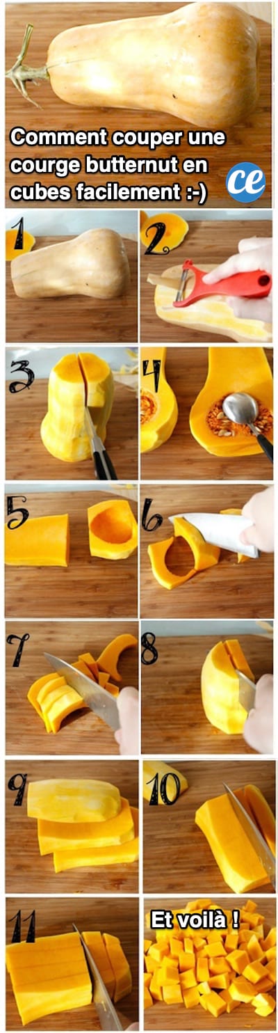 Guia tutorial per tallar fàcilment una carbassa butternut