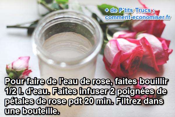 receta rápida de agua de rosas casera