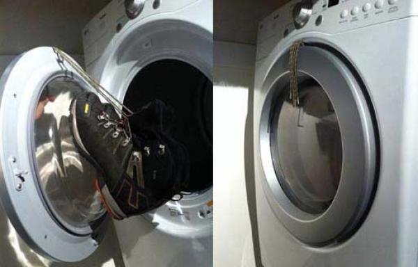 vask dine sko i vaskemaskinen og kom dem i en tørretumbler