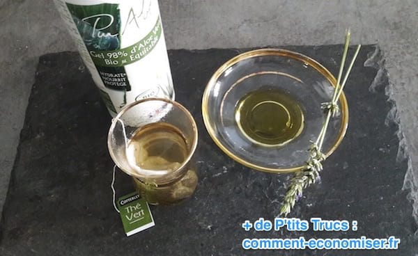 gel de aloe vera, té verde y aceite de lavanda para limitar la fricción en los muslos y el enrojecimiento