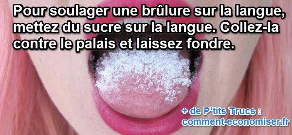 tomar azúcar para aliviar una quemadura en la lengua