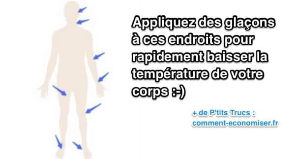 Apply ice cubes to these places to lower body temperature