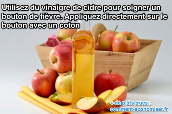 Use vinagre de sidra de manzana para tratar un herpes labial