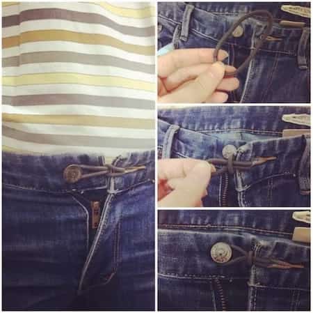 consejo para cerrar los jeans durante el embarazo