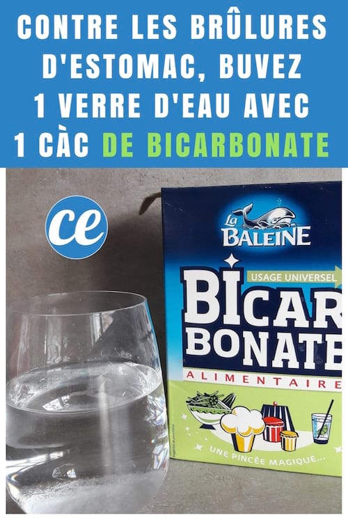 bicarbonato de sodio y un vaso de agua para aliviar la acidez estomacal