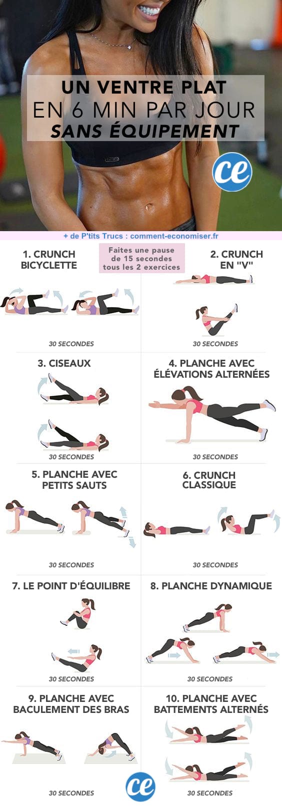 Aquí teniu la guia dels exercicis per esculpir els vostres abdominals i mantenir l'estómac pla.
