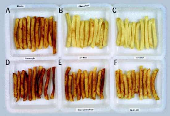 Cuanto más tiempo se cocinan las patatas fritas, más acrilamida contienen