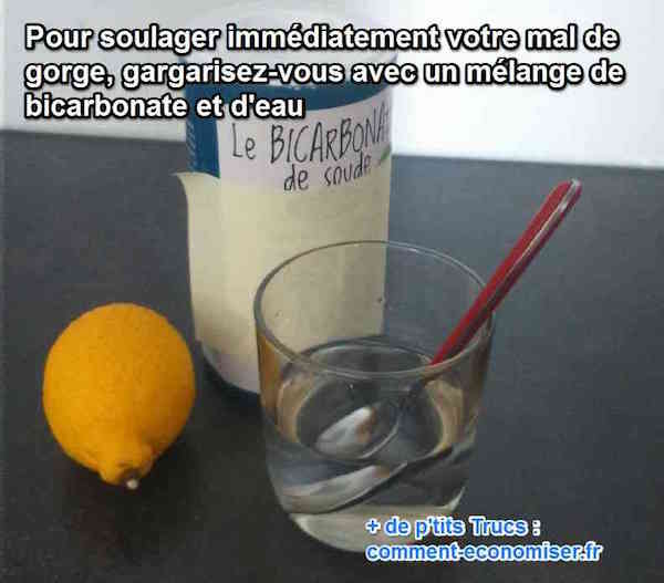 Se coloca bicarbonato de sodio y un limón junto a un vaso de agua.