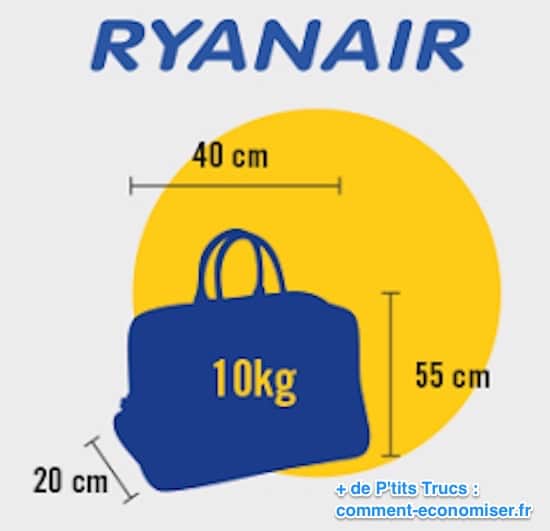 الحد الأقصى لحجم حقائب اليد Ryanair