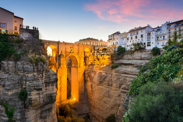 udsigt over Ronda-akvædukten i Spanien