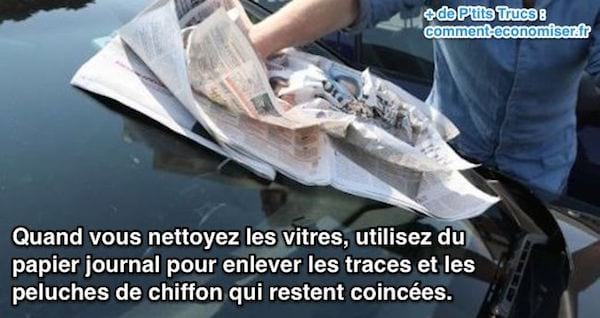 Limpia los cristales del coche con papel de periódico para conseguir un resultado impecable