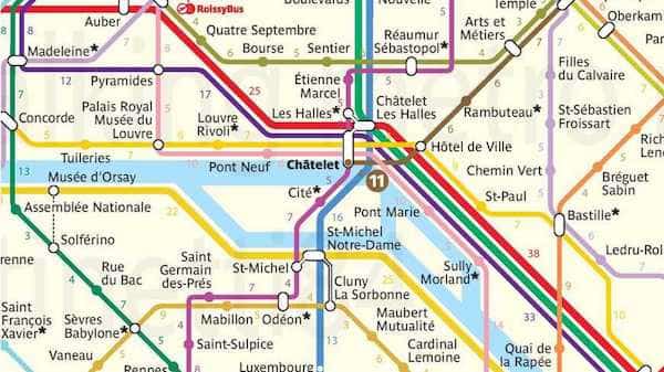 Mapa del metro ratp gratuito